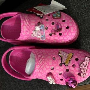 NWT - limited edition Barbie Crocs. Size 6